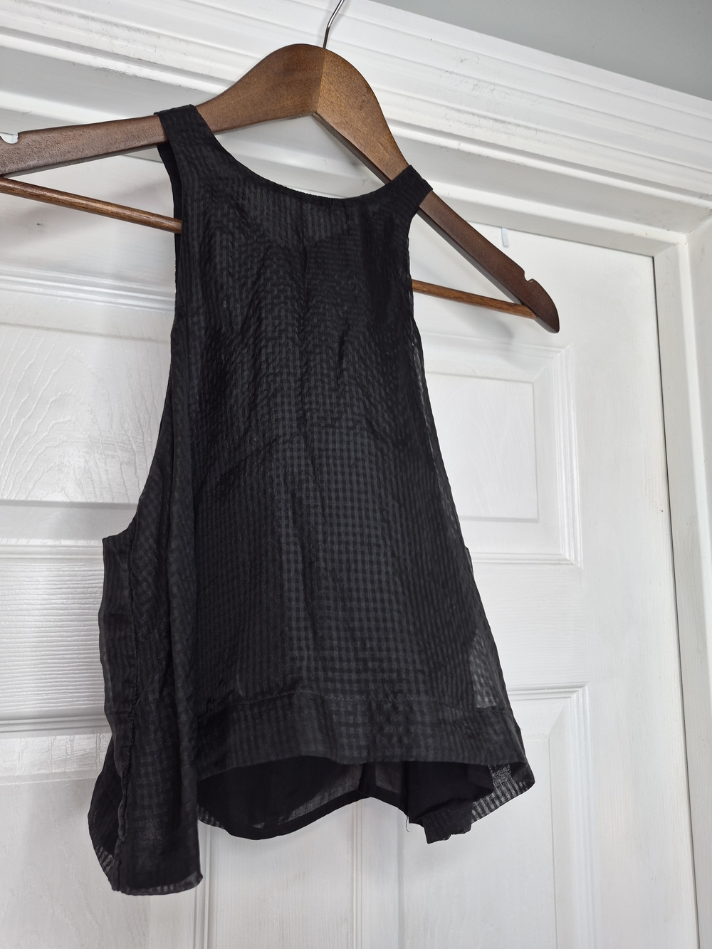 Heidi Merrick Black Women's Sleeveless High-Neck Crop Top Small